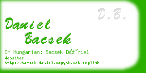 daniel bacsek business card